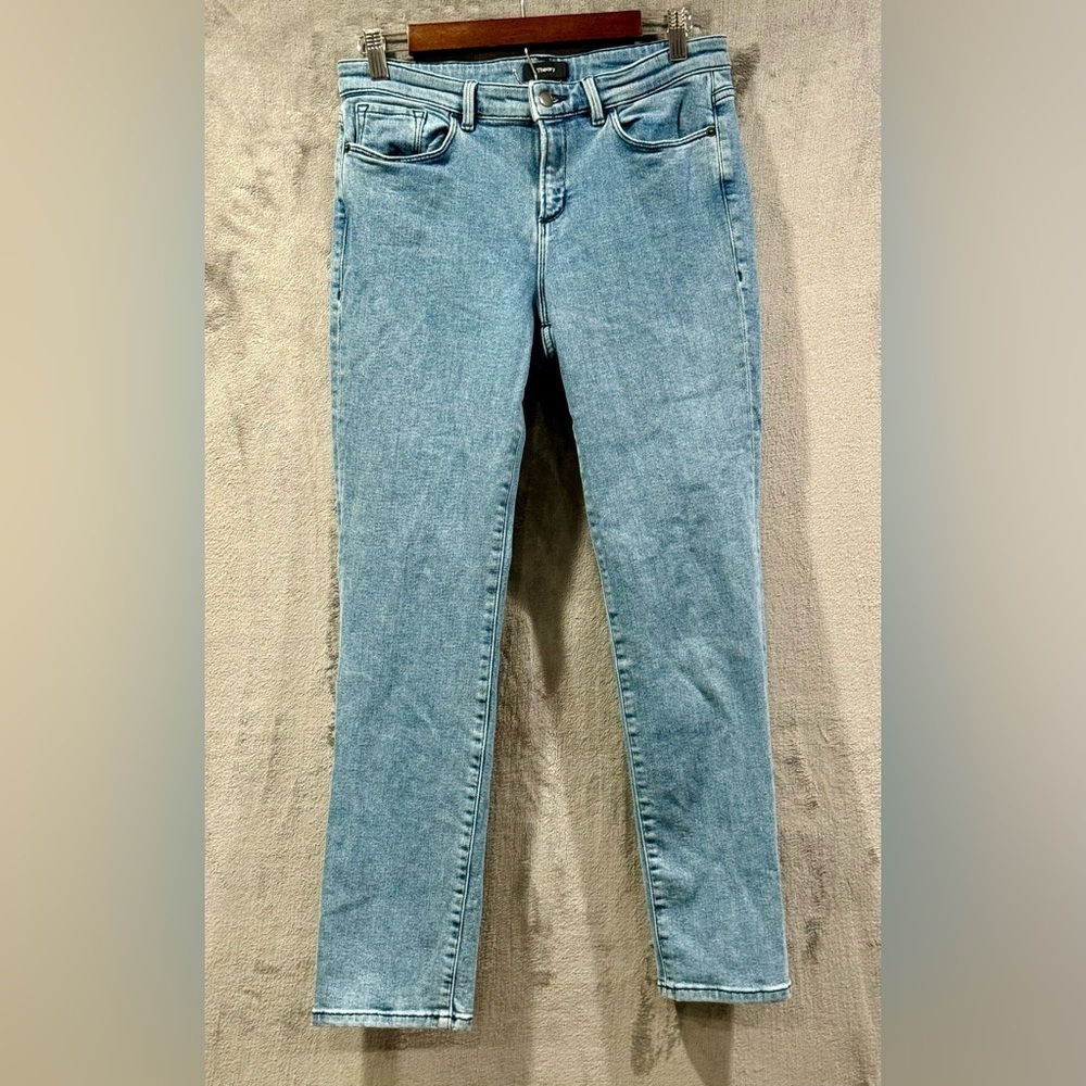 THEORY Women’s Size 26 Dracie R2 Heavy Twill Blue Denim Slim Leg Jeans
